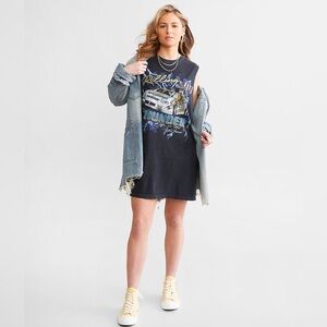 NWT American Highway Thunder Muscle Tank Dress Black Lava Wash Size Small